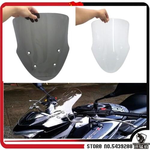Motorcycle Windshield Windscreen Accessories For Suzuki DL650 DL 650 2012-2016 Double Bubble Acrylic Smoke Black
