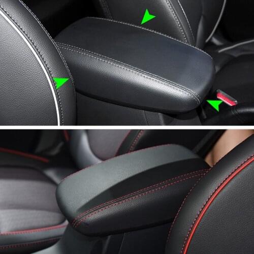 Car Microfiber Leather Interior Center Armrest Box Cover Sticker Trim For Hyundai IX25 2015 2016 2017 2018