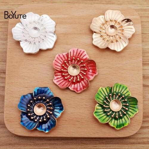 BoYuTe (20 Pieces/Lot) 33MM Alloy Flower Factory Supply Handmade DIY Jewelry Accessories Materials