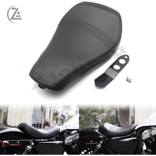 Motorcycle Leather Black Solo Seat Front Driver Cushion Seat Pad For Harley Sportster XL48 1200X 72 1200V 2016-2018 2019 2020
