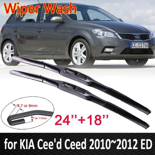 For KIA Cee'd Ceed 2010 2011 2012 ED Car Wiper Blade Front Windscreen Windshield Wipers Blades Car Accessories Stickers