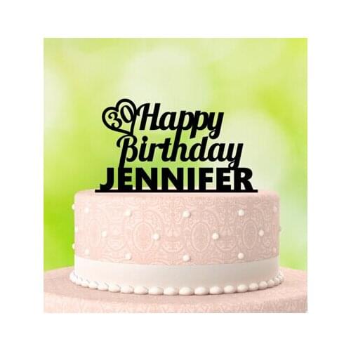 Custome name and age Cake Toppers personalized Happy Birthday party decorations