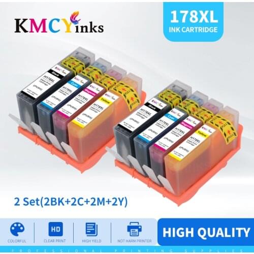 KMCYinks 4 Compatible Ink cartridge for HP 178 XL for hp178 Photosmart B109 B110 C309 C310 C410 D5468 D5463 D5460 printer