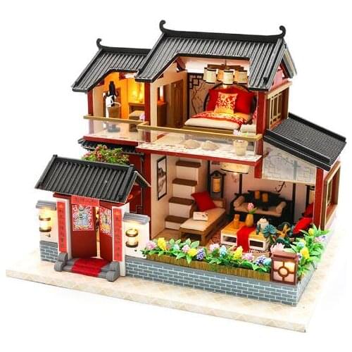 Doll House Furniture Miniature Dollhouse DIY Miniature House Room Box Theatre Toys for Children DIY Dollhouse M905