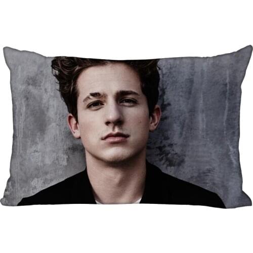 Hot Charlie Puth Printed Satin Pillowcases Two sides Standard Silk Soft Rectangle zipper pillowcover More size Custom LOGO