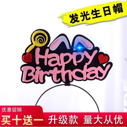 Little Red Book Same Style Net Red Little Fairy Luminous Birthday Hat