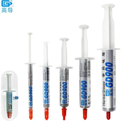Net Weight 1/3/7/15/30 Grams Syringe Packaging Gray GD900 Thermal Conductive Grease Paste Plaster CPU Heat Sink Commpound SSY