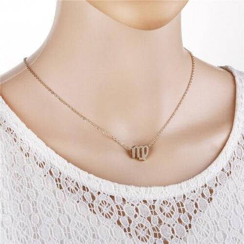 1Pcs Virgo Metal Simple Personality Necklace Party Favor Birthday Party Gift for Friend Guest Presents Souvenir