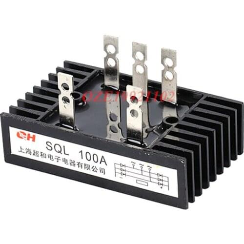 1PCS Bridge Rectifier 5 Terminal Three Phase Diode Module 40A/60A/80A/100A 1600V