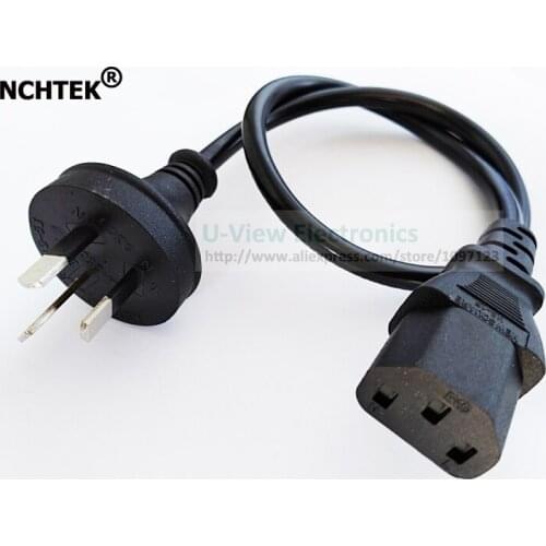 NCHTEK AU Power Cord, Australia Au 3Pin Male To IEC 320 C13 Female Power Adapter Cable About 50CM/Free shipping/10PCS