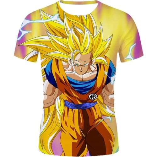 New Goku t-shirt Anime video T-shirts 3D Men Tshirt Cartoon graphic T-shirt Novelty shirt Summer breathable T-shirt Hip-hop tops
