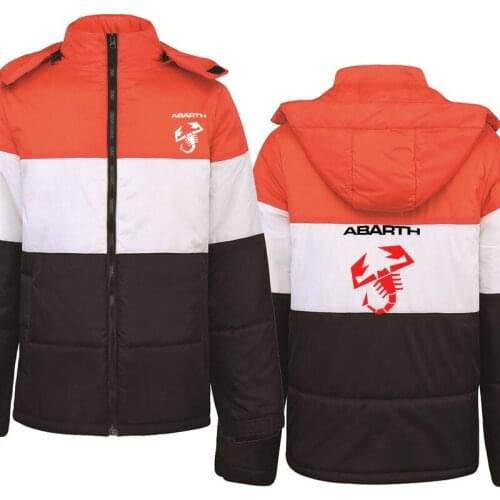 NEW Winter Mens jackets Abarth Car Logo Print Sweatshirt high quality Pure cotton Plus velvet thickening Mens Hoodie clothes