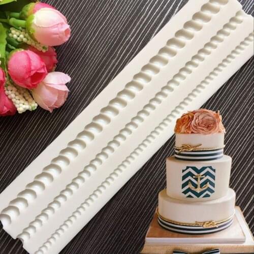 New Twine Wrap Cake Decoration Cake Silicone Mold Clay Mold Food Grade Mold Edge