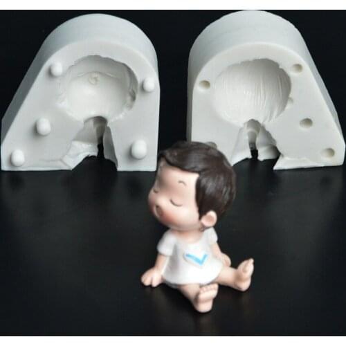 Food Grade Little Boy Kissing Fondant Cake Decorating Mold Chocolate Cake Decorating Mold Dry Pace Tools