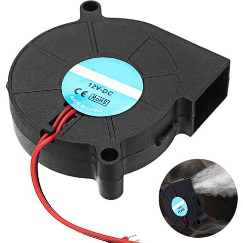 Plastic 3D Printer Fan Tools Cooling Blower Fan DC 12V 5015 Radial Blower Cooling Fan 35000 hours Life For 3D Printer