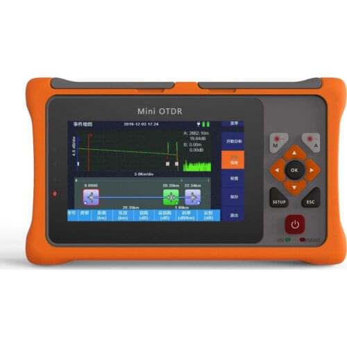 Touch Screen Pro MINI OTDR 1310/1550nm 24/22dB Fiber Optic Reflectometer VFL OLS OPM Event Map Ethernet Cable Tester Equipment