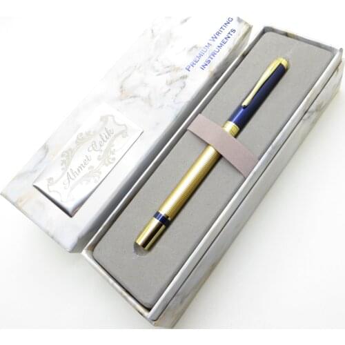 Wings Marble R434 Softcover Blue Roller Pen | İsme Special Pen | Gift Pen