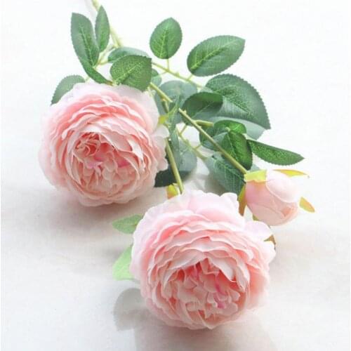 Home Decoration Artificial Flower Multi-use Bright-colored Faux Silk Flower Simulation Rose Display Fake Flower