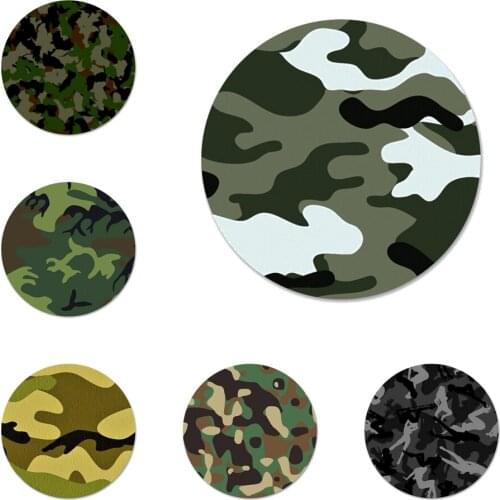 Green Minimalistic Military Camouflage Badge Brooch Pin Accessories For Clothes Backpack Decoration gift 58mm