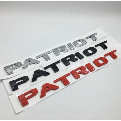 3 Colors Option For Patriot Emblems Nameplate Badge Decal Car Door Side Whole Body Front Tail Sticker