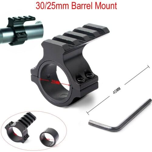 1INCH 25mm & 30mm Ring Adapter 20mm Weaver Picatinny Rail Rifle Scope Barrel Mount