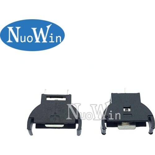 10pcs CR2032 CR2025 Half-Round lithium Button Cell Coin Battery box Holder Case CR 2032 2025 batteries holder Socket 3 PIN