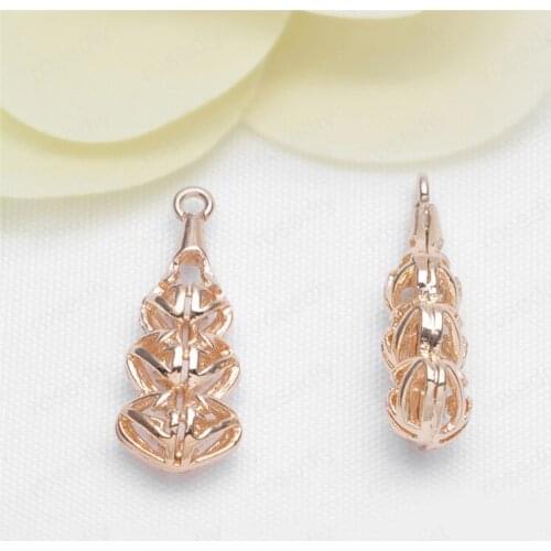 6PCS 25x10MM 24K Champagne Gold Color Plated Brass Hollow Gourd Charms Pendants High Quality Diy Jewelry Accessories