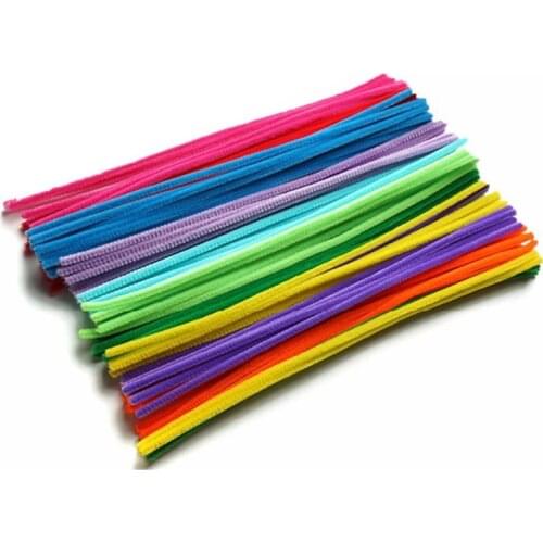 300pcs Montessori Materials Chenille Children Educational Toy Crafts For Kids Colorful Pipe Cleaner Toys Craft Design Create Toy