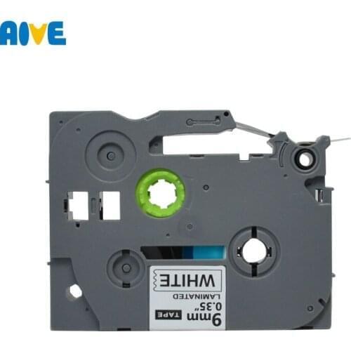 5pcs laminated TZe-121 Label Tape Compatible Brother P-touch 9mm Printers tze 221 tze-221 PT-E100B PT100 PTD210 tze221 TZe222