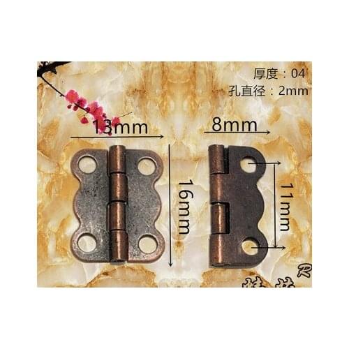 6*13mm small red bronze butterfly hinge 180 wooden lace small box hinges