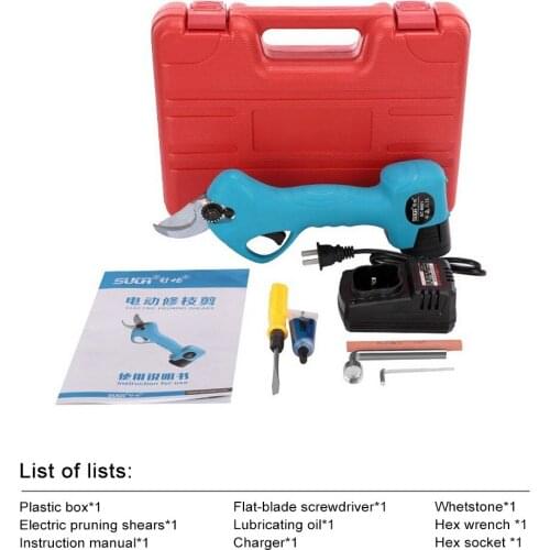 600W Electric Pruning Scissors with 2pcs 16.8V Lithium Battery Fruit Tree Electric Pruner Garden Shears Electric Shear Orchard