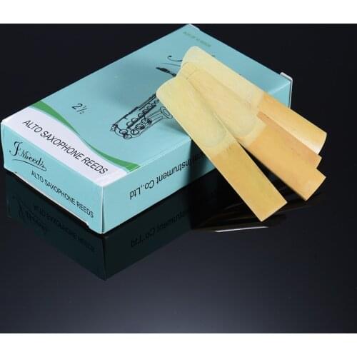 10pcs/ Box Eb Alto Saxophone Sax Bamboo Reeds Strength 2.0/ 2.5/ 3.0 Music Accessories Professional Saxophone Accessories Reed