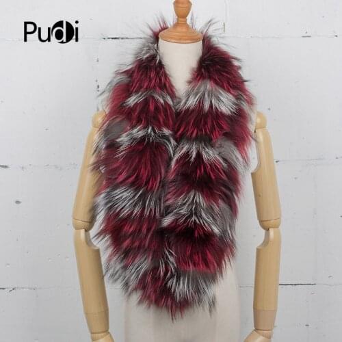 Aorice SF767 Winter Womens Genuine Fox Fur Scarf New Fashion Colorful Stitching Design Fox Scarf Quality A