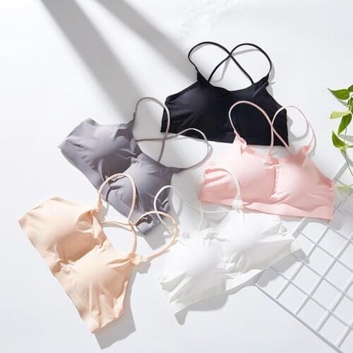 Fashion Women Ladies Sexy Tube Crop Tops Female Girls Bra One Size Removable Chest Pad Underwear Breathable Lingerie Bandeau