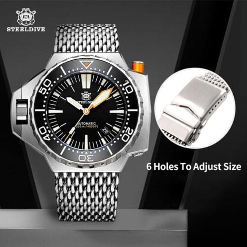 Steeldive New Upgrade 1969 Ploprof 1200m Diver Watch Bilteral Automatic Self-Wind NH35 Sapphire BGW9 Luminous Waterproof Watches