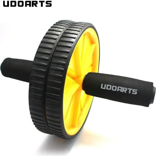 Udoarts Dual Abdominal Roller Wheel with Thick Knee Pad Mat and Foam Handles