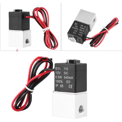 DC 12V Solenoid Valve 1/4" 1/8" 2 Way Normally Closed Direct-acting Pneumatic Valves For Water Air Gas Hot