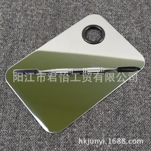 By ems or dhl 100sets Steel Makeup Nail Eye Shadow Mixing Palette Cosmetic Tool