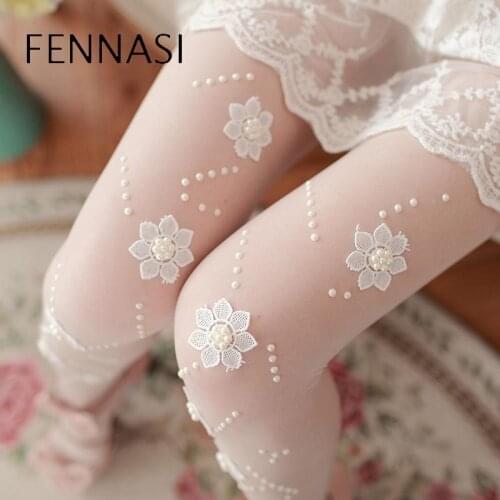 FENNASI Fashion Warm Women Tights Lady Jacquard Pattern Rajstopy Sexy Erotic Tight White Nylon Female Stockings medias de mujer