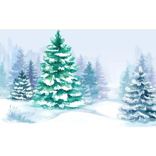 Photography Backdrop Christmas Snowy Winter Forest scenery Newborn Baby Child Photo Booth Background Studio Photocalls W-4471