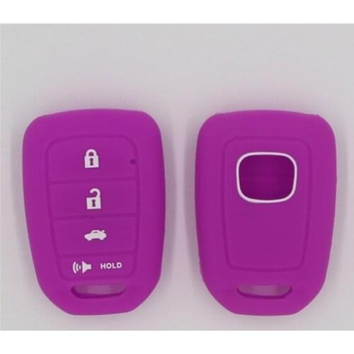 KAPU Silicone Rubber car key fob cover case shell for HONDA 2015 2016 Odyssey Freed Elysion MPV 4button key case cover