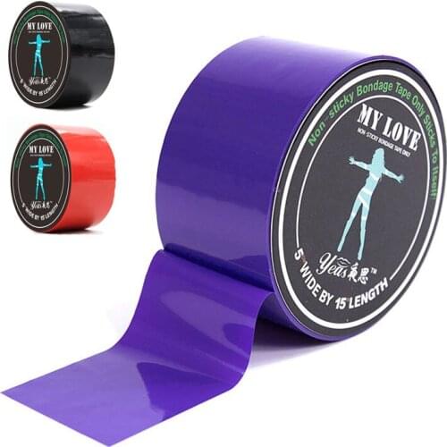 Bondage Restraint Tape 15M SM Special Electrostatic Non Sticky PVC Tapes Fetish Adult Game Toys Party Sex Products for Couple