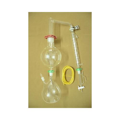 Essential Oil Steam Distillation Kit,Allihn Condenser,come with All The Clamps, Lab Distillation Set