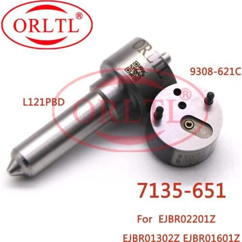 ORLTL 7135-651 Diesel Injector Repair Kits Nozzle L121PBD + Valve 9308-621C for Delphi Injector EJBR02201Z EJBR01302Z