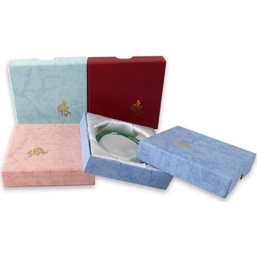 Bronzing Printing Logo World Cover Bracelet Box Bracelet Storage Gift Box Jewelry Packaging Box Small Jewelry Box 12Pcs/lot