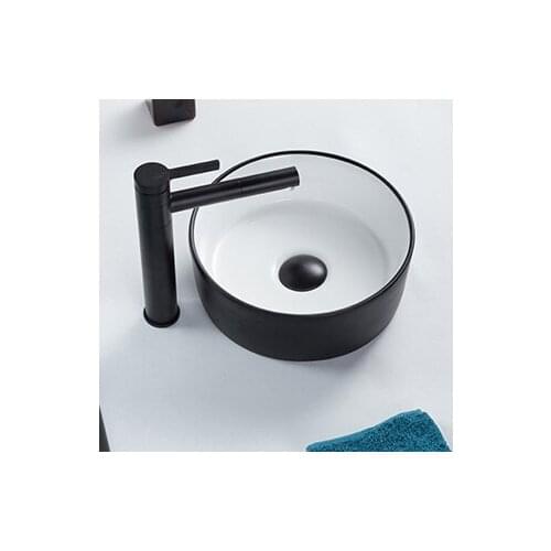 Colorful Matte black luxury modern Stainless steel hand hair round wash basin with pop-up drainer
