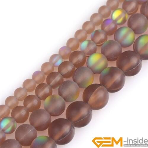 Crystal Frosted Grey Labradorite Beads Round Spacer Matter Energy Stone Beads For Jewelry Making 15inch Strand DIY 6 8 10 12mm