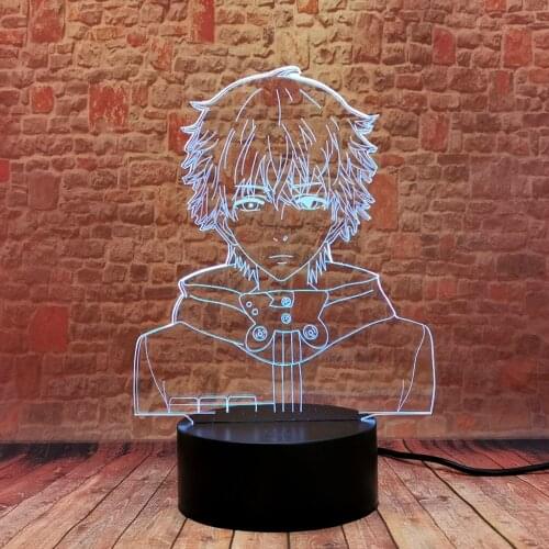 Cool Tokyo Ghoul Model 3D Illusion LED Desk Nightlight Colorful Changing Light Japan Manga Anime Figure Toys