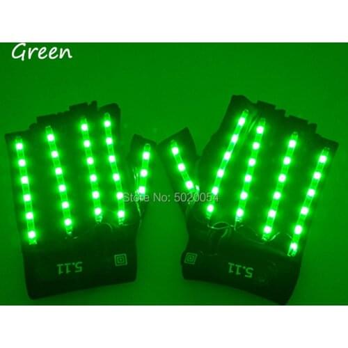 Fashion Neon Glowing LED Gloves Lighting LED Luminous Men Women Gloves For Stage Performance Supplies