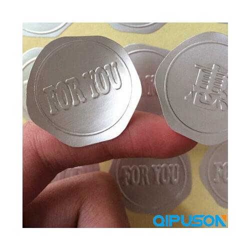 Label Sticker Circular Sealing Label Sticker PVC Transparent DIY Label Diameter Concave and convex printing bgj001